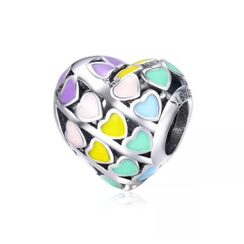 Multicolor Hearts Charm