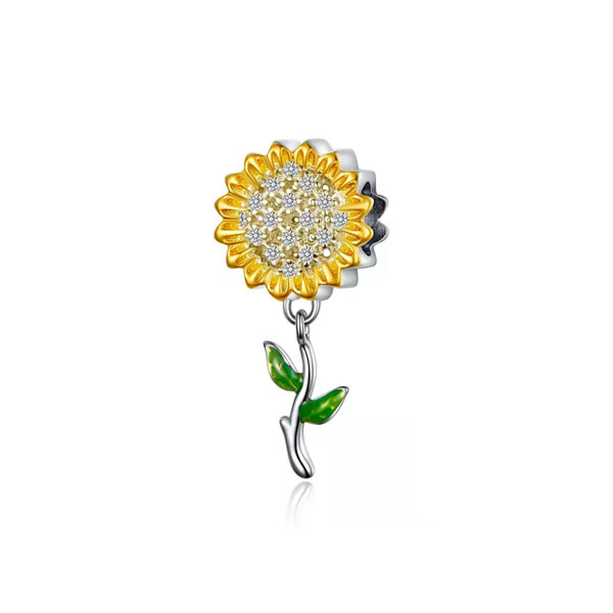 Sunflower Charm - CR Charms ❤ Fits Pandora Bracelets