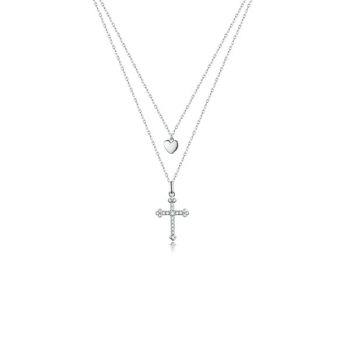 Cross and Heart Necklace